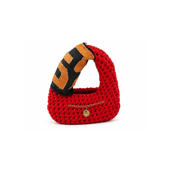 Sac orange coton tissu Kuba